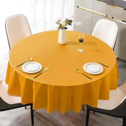 240cm Runde Tischdecke, Wasserabweisende Auslaufsichere Polyester-tischdecke, Waschbare Tischdecke, PVC-tischdecke Für Runden Tisch, Für Den Innen- Und Außenbereich von Generic