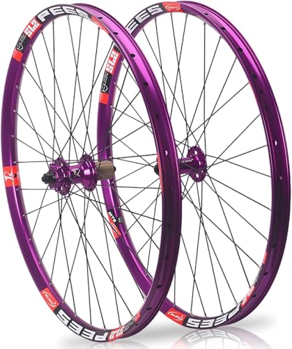 26/27,5/29" Mountainbike Laufradsatz Schnellspanner Räder Alu Felgen Scheibenbremse Vorder- Und Hinterradnaben Für 8-9-10-11-12 Fach Kassette, Purple, 26'' 26/27,5/29" Mountainbike Laufradsatz Schnellspanner Räder Alu Felgen Scheibenbremse Vorder- Und Hinterradnaben Für 8-9-10-11-12 Fach Kassette, Purple, 26'' von Generic