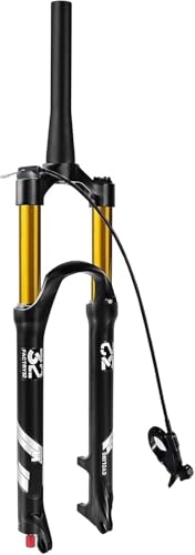 26/27.5/29 Ih 100mm Federweg, 1-1/8" Straight/Tapered MTB Vorderradgabel Mountainbike Gabel Zugstufe Adjust Disc Brake Qr 9mm, D, 29 von Generic