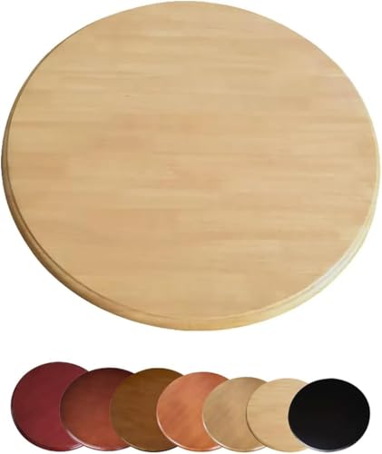 28 30 36 40in Holz Lazy Susan Esstisch Drehteller Große Runde Servierplatte Tischplatte Drehbares Tablett 360 Grad Schwenkbare Platte Für Home Kitchen Restaurant, Wood, 90cm/24in von Generic
