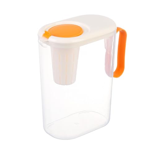 2L Getränke Pitcher mit Deckel - Clear Beverage -Krug, Iced Tee Server | Kapazität Container-Tool, langlebige Griff Server Artikel Set Party Verwendung für Saft kalt Brauen Getränke 2L Getränke Pitcher mit Deckel - Clear Beverage -Krug, Iced Tee Server | Kapazität Container-Tool, langlebige Griff Server Artikel Set Party Verwendung für Saft kalt Brauen Getränke von Generic