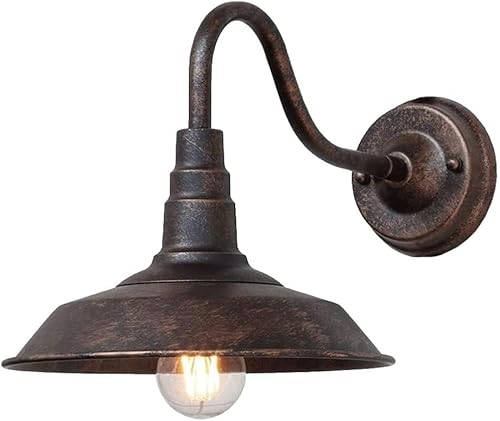 2er-Pack Outdoor Schwanenhals Scheune Licht 10 Retro Außenwandleuchte Eisen Art Dome Bauernhaus Wand Scoes wasserdichte Außenleuchte Für Haus Veranda Garage Eingang, 1 Pack 2er-Pack Outdoor Schwanenhals Scheune Licht 10 Retro Außenwandleuchte Eisen Art Dome Bauernhaus Wand Scoes wasserdichte Außenleuchte Für Haus Veranda Garage Eingang, 1 Pack von Generic