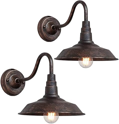 2er-Pack Outdoor Schwanenhals Scheune Licht 10 Retro Außenwandleuchte Eisen Art Dome Bauernhaus Wand Scoes wasserdichte Außenleuchte Für Haus Veranda Garage Eingang, 2 Pack 2er-Pack Outdoor Schwanenhals Scheune Licht 10 Retro Außenwandleuchte Eisen Art Dome Bauernhaus Wand Scoes wasserdichte Außenleuchte Für Haus Veranda Garage Eingang, 2 Pack von Generic