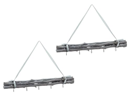 2er Set Deko Bündel Grau zum Aufhängen 50cm 5 Metallhaken Birke geflammt Türdeko Fensterdeko DIY Dekostange 2er Set Deko Bündel Grau zum Aufhängen 50cm 5 Metallhaken Birke geflammt Türdeko Fensterdeko DIY Dekostange von Generic