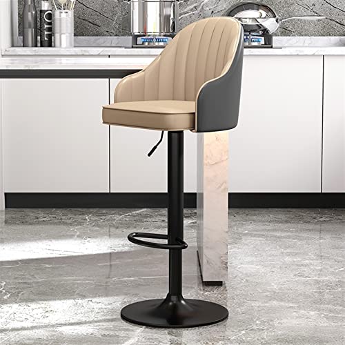 2er Set Drehbare PU-Leder-Barstühle mit höhenverstellbarer Rückenlehne, schwarze Metallfüße, ideal für Hausbars und Restaurants. 2er Set Drehbare PU-Leder-Barstühle mit höhenverstellbarer Rückenlehne, schwarze Metallfüße, ideal für Hausbars und Restaurants. von Generic