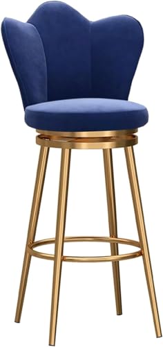 2er Set Modern Bar Stools with Backrest Gold Metal Frame 75cm Height Stylish & Durable Perfect for Kitchen or Home Bar Chic Sitzlösung von Generic