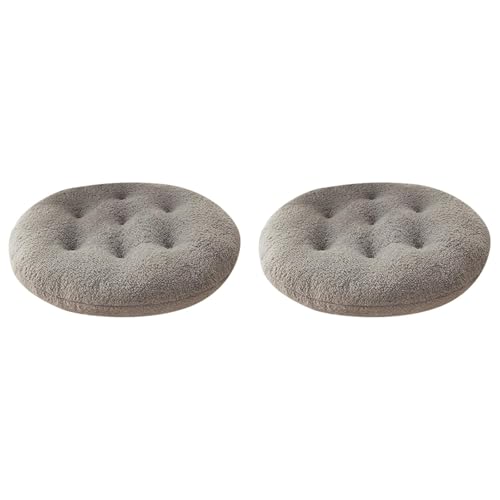 2er-Set Runden Plüsch Stuhlkissen 26x26 cm Sitzkissen Gefüllt, Memory Foam Kissen, Outdoor Gartenstuhlkissen, Garten Sitzpolster Set für Rattanstühle, Outdoor Stuhlauflage, 2er Set Grau 2er-Set Runden Plüsch Stuhlkissen 26x26 cm Sitzkissen Gefüllt, Memory Foam Kissen, Outdoor Gartenstuhlkissen, Garten Sitzpolster Set für Rattanstühle, Outdoor Stuhlauflage, 2er Set Grau von Generic