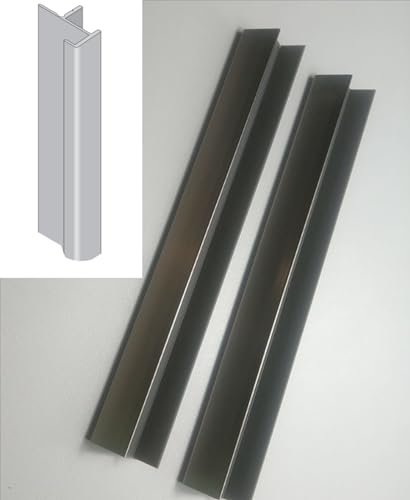 2er Set Sockel Ecke 90° Edelstahl Optik Höhe 150 mm - für 13 mm von Generic