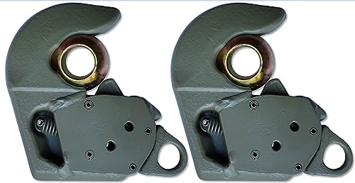 2er Set Unterlenker Fanghaken Schnellkuppler Kat.2s bis 66 KW / 90 PS mit Kugel Grau von Generic