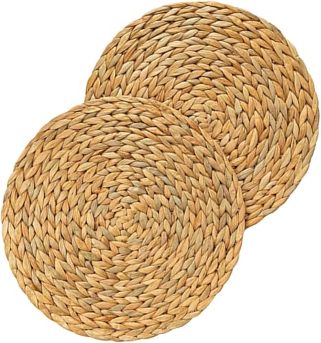 2pcs Stroh Isolierung Tischset Untersetzer Untersetzer Gewebter Geflochtener Untersetzer Runde Gewebte Getränk Untersetzer Runde Wicker Tischsets Hand Decor Tischsets Für Run, Khaki, 25X25CM 2pcs Stroh Isolierung Tischset Untersetzer Untersetzer Gewebter Geflochtener Untersetzer Runde Gewebte Getränk Untersetzer Runde Wicker Tischsets Hand Decor Tischsets Für Run, Khaki, 25X25CM von Generic