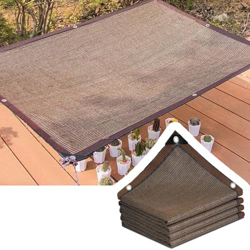 2x2M 4x5M Schattierungsnetz Schattiernetz, Garten Beschattungsnetz Mit Ösen, Sonnenschutznetz Für Außen Hof Dach, UvbestäNdiges Netz Für Terrassen(8x10m(26x33ft)) von Generic