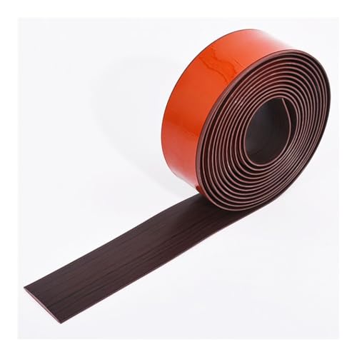 3,3' 6,6' 9,8' Selbstklebende Bodenübergangsleiste Vinyl-Türschwellenrampe Teppichkantenleiste Laminat Flache Trennwand Bodenbelag(Black walnut,3.3ftx5cm) von Generic