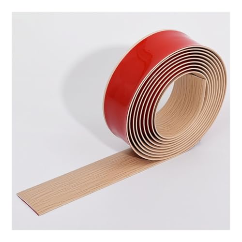 3,3' 6,6' 9,8' Selbstklebende Bodenübergangsleiste Vinyl-Türschwellenrampe Teppichkantenleiste Laminat Flache Trennwand Bodenbelag(Maple wood,3.3ftx4cm) von Generic