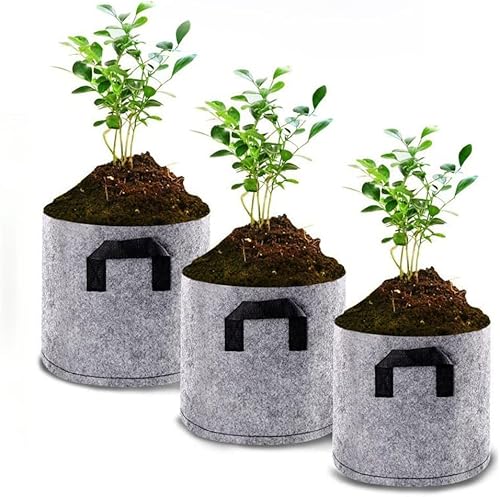 3 Packungen PLT Grow Bag Atmungsaktiver Vliesstoff PLT Growing Pot Stoff Germition Trays Vermehrung Wachstum Plts Töpfe Für Gewächshaus Kinderzimmer Tasche, 20gallons von Generic