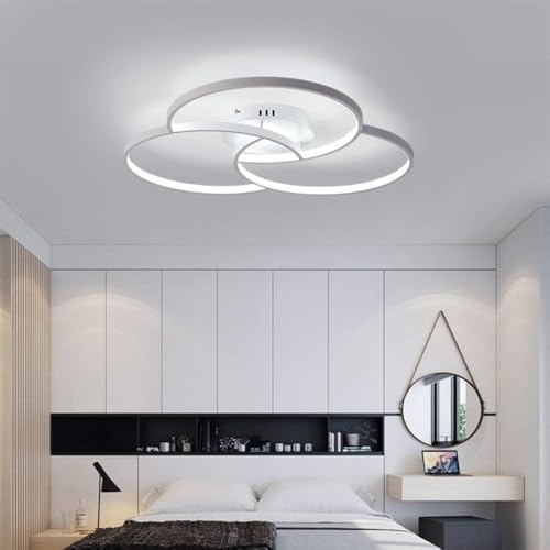 3 Ringe Deckenleuchte Led Unterputz-deckenleuchte Moderne Deckenleuchte Runder Kronleuchter Für Schlafzimmer Esszimmer Wohnzimmer, White+Cold White, 58cm 38W 3 Ringe Deckenleuchte Led Unterputz-deckenleuchte Moderne Deckenleuchte Runder Kronleuchter Für Schlafzimmer Esszimmer Wohnzimmer, White+Cold White, 58cm 38W von Generic