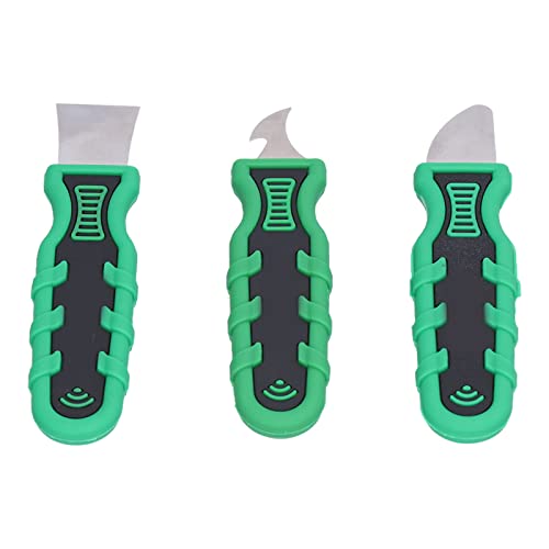 3 Stück Spritzguss-Scraper-Kit Edelstahl-Kleber-Entfernungs werkzeug mit flachem Halbkreis-Haken-Form-Pry-Klinge für Maschinen-Elektronik-Möbel-Wartungs-PVC-Griff 3 Stück Spritzguss-Scraper-Kit Edelstahl-Kleber-Entfernungs werkzeug mit flachem Halbkreis-Haken-Form-Pry-Klinge für Maschinen-Elektronik-Möbel-Wartungs-PVC-Griff von Generic