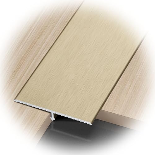 3 Stück T-Ausgleichsprofil Bodenverbinder Fliesen-Laminat-Verbindung Türkantenleiste Schwellenstreifen Nahtdeckprofil(Brushed bronze,60.0mm/2.4in) von Generic