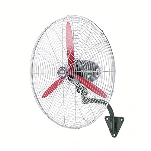 3 Windgeschwindigkeiten Industrie Wandventilator Doppelkugellagermotor 120° Oszillation Neigung Einstellbar Für Lager Treibhaus Werkstatt Terrasse Und Keller(Green,75cm) von Generic