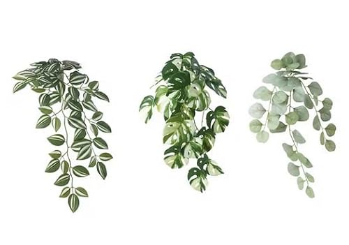 3-er Set FEJKA IKEA Kunstpflanze mit Wandhalterung, drinnen/draußen/grün von Generic