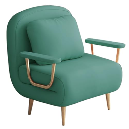 3-in-1 Gästebett Klappbar Flanell Ergonomie Sofabett Mit Hochdichtem Schaumstoffsitz 6-fach Verstellbare Rückenlehne Verstärkter Stahlrahmen Wohnzimmersofa Für Wohnzimmer, Schlafzimmer(Green,190*72*32 von Generic