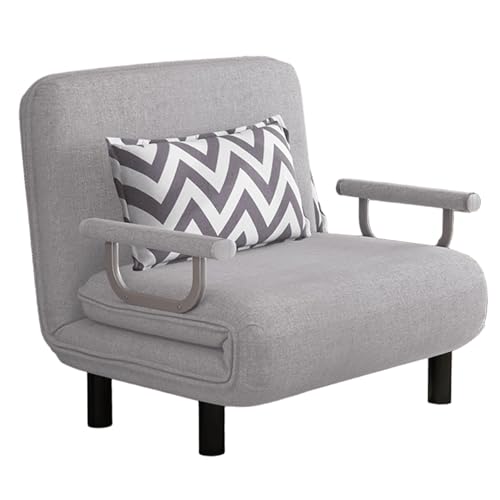 3-in-1 Schlafsofa it Schlaffunktion Ergonomie Baumwolle Und Leinen Gästebett Klappbar 6-fach Verstellbare Rückenlehne Abnehmbar und Waschbar Chaiselongue Sofa Belastbar Bis 300 Kg(Gray,190*80*26cm) von Generic