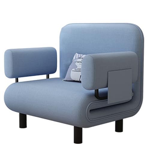 3 in 1 Sleeper Chair Bed Comfy Convertible Sleeper Chairs for Adults with 5-Position Adjustable Backrest & Pillow Cozy Small Chair Couch for Small Spaces Office(Sky Blue) von Generic