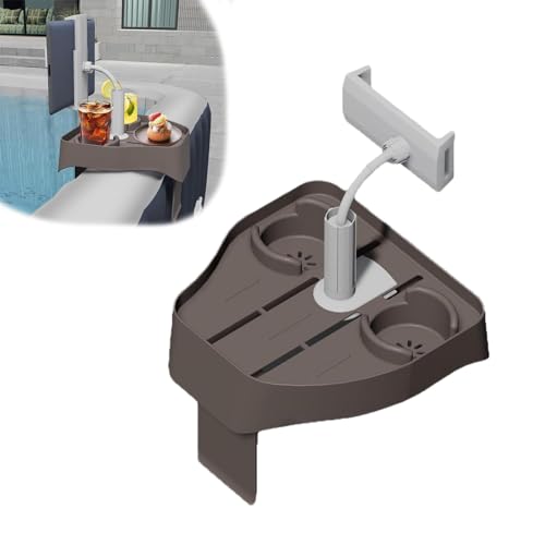 3-in-1 verstellbarer Whirlpool-Tablett – Caddy mit Tasse & Telefonhalter | Clip-on-Pool-Getränke-Tablett für aufblasbare Pools/Spas 3-in-1 verstellbarer Whirlpool-Tablett – Caddy mit Tasse & Telefonhalter | Clip-on-Pool-Getränke-Tablett für aufblasbare Pools/Spas von Generic