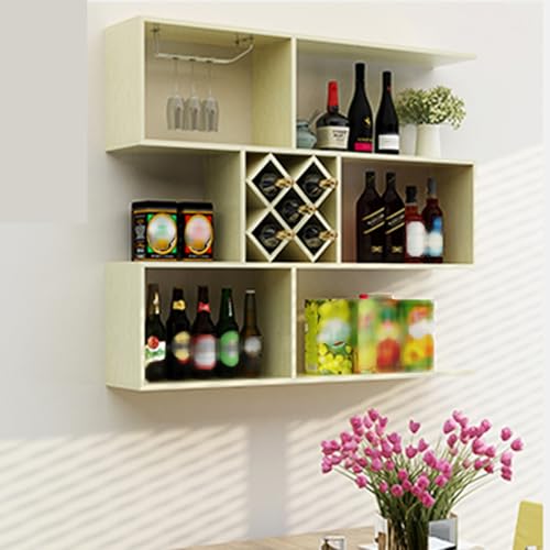 3-stöckiger wandmontierter Weinhalter mit Glasregal - Moderner Weinschrank für Bars und Restaurants Stilvolle Wanddekoration für Haus und Küche Platzsparende Weinaufbewahrungslösung 3-stöckiger wandmontierter Weinhalter mit Glasregal - Moderner Weinschrank für Bars und Restaurants Stilvolle Wanddekoration für Haus und Küche Platzsparende Weinaufbewahrungslösung von Generic