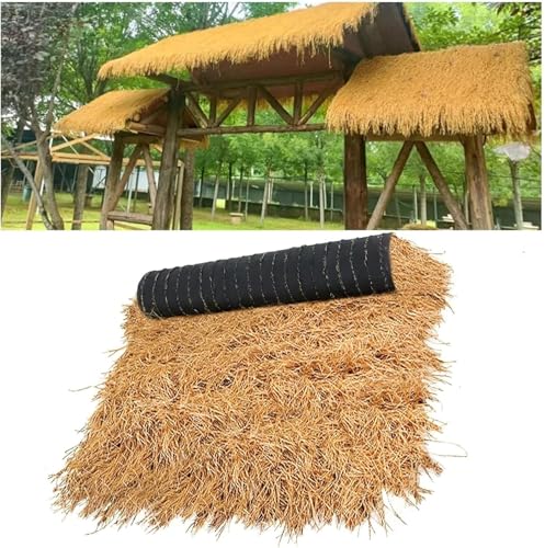 3.28 6.56 Fuß Breite Künstliche Stroh Terrassendach Abdeckung, wasserdichte Stroh Stroh Rollen, Simulation Stroh Für Pavillon Sonnenschutz Tiki Bar Hütte Garten Dekor, Yellow, 49x3.3ft von Generic
