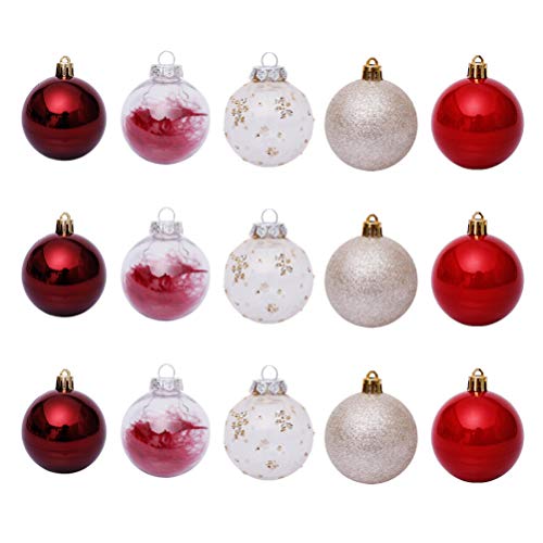 30 Stück Weihnachtskugel Ornamente PET GlitterTree Hängende Requisiten für Partybevorzugungen Festival Dekoration Urlaub von Generic