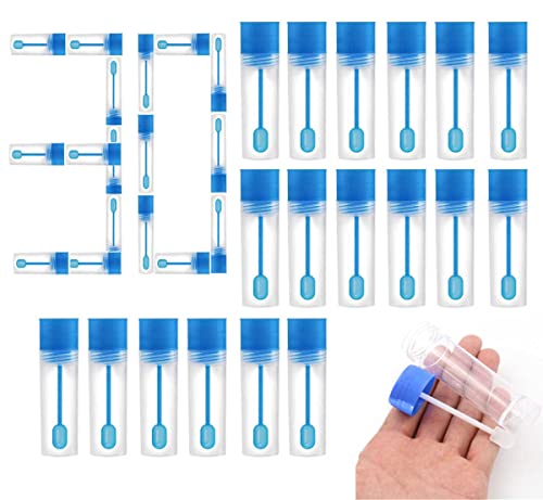 30 Stück15mlStuhlröhrchen Untersuchungsröhrchen，Kotröhrchen Kotproben Untersuchungsröhrchen，Probenbecher，Reagenzglas mit Kappe，für Experimente, Proben, Sammlung，mit Löffel von Generic