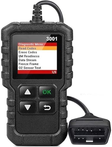 3001 OBD 2 Auto Scanner Diagnosewerkzeug Mehrsprachiger Creader Odb2 Codeleser, Black von Generic