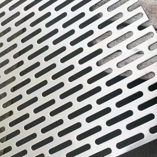304 Edelstahl Lochblech Langloch-Blech, Abflussgitter Und Schutzgitterplatte, Korrosionsbeständiges Perforiertes Sieb Für Den Außen- / Innenbereich, 30x30cm Thick 2mm 304 Edelstahl Lochblech Langloch-Blech, Abflussgitter Und Schutzgitterplatte, Korrosionsbeständiges Perforiertes Sieb Für Den Außen- / Innenbereich, 30x30cm Thick 2mm von Generic