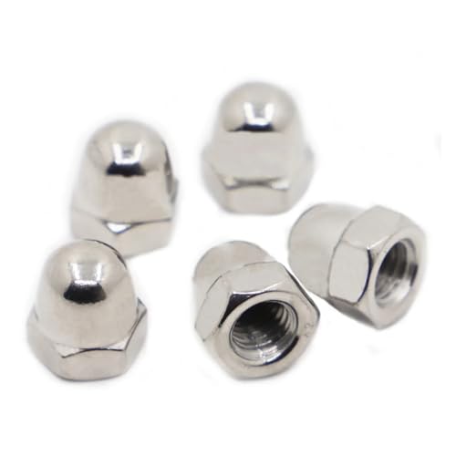 304 Edelstahl Sechskantmutter gewölbte Muttern for Decrotive M3 M4 M5 M6 M8 M10 M12 M14 M16(M10 2pcs) von Generic