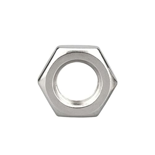 304 Edelstahl flach Feingewinde dünne Mutter M16 M18 M20 M22 M24 M27 M30 M36 Steigung 1x1,5x2x3(M16*1.5-8(1pc)) von Generic