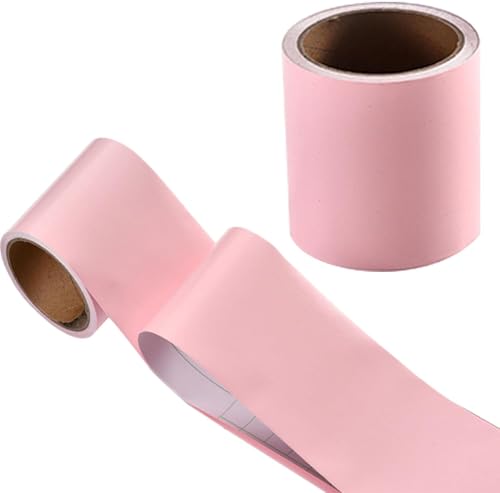 30cm * 5m Fußleiste Selbstklebende wasserdichte Wandaufkleber Einfache Basislinie Fensterbank Türrahmen Ummantelung Dekorative Linien, Pink von Generic