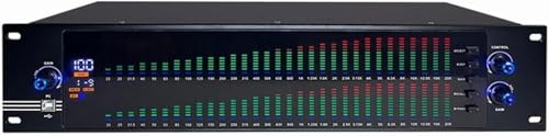 31-Band-Stereo-Grafik-Equalizer Audio Digitaler Eq-Equalizer Led-spektrum-anzeige 10 Preset-Effekte Automatische Rauschunterdrückung Dsp-verarbeitungschip Signalprozessoren Für, 2-Channels von Generic