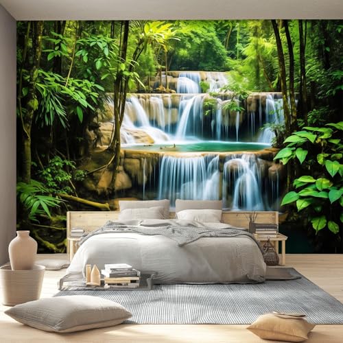 350 x 256 cm Fototapete Natur Park Wasserfall Grün Pflanzen Vlies Tapete für Wandtapete Wohnzimmer Schlafzimmer Kinderzimmer Wand Dekoration Wandbild UV-Beständig 350 x 256 cm Fototapete Natur Park Wasserfall Grün Pflanzen Vlies Tapete für Wandtapete Wohnzimmer Schlafzimmer Kinderzimmer Wand Dekoration Wandbild UV-Beständig von Generic