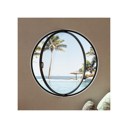 360° Drehbares Rundes Schuppenfenster Aus Gehärtetem Glas, Bullauge Mit Runder Öffnung, Flächenbündig Montiertes Badezimmer, Schlafzimmer, Wohnzimmer(Clear,100cm) von Generic