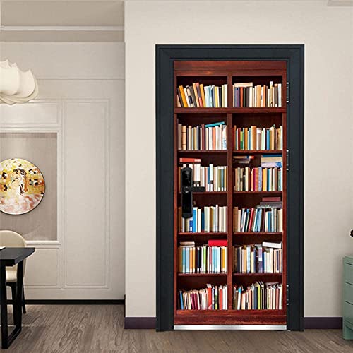 3D Bücher Bücherregal Bücherregal 77 X 200 Cm Türtapete Wandbilder Selbstklebend Tür Poster Vinyl Entfernbar Mauer Aufkleber Zuhause Dekor - Kinderzimmer Wohnzimmer Küche Schlafzimmer Tür Fotos 3D Bücher Bücherregal Bücherregal 77 X 200 Cm Türtapete Wandbilder Selbstklebend Tür Poster Vinyl Entfernbar Mauer Aufkleber Zuhause Dekor - Kinderzimmer Wohnzimmer Küche Schlafzimmer Tür Fotos von Generic
