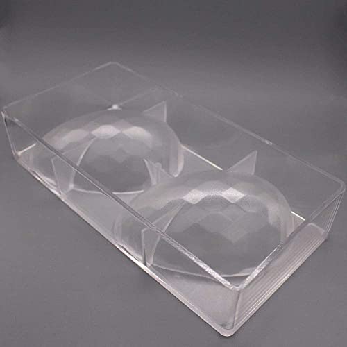 3D Diomand Osterei Form Schokolade Transferform, Polycarbonat, Schokoladenformen, DIY Backwerkzeuge Bäckerei Gebäck Tablett Maker, transparente Schokoladenblatt Süßigkeiten Form Backformen (2 Mulden) von Generic