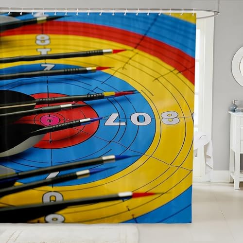 3D Duschvorhang Antischimmel 120x180 cm Darts Duschvorhang Darts, Wasserdicht Polyester Stoff Textil Duschvorhänge Waschbar Bad Vorhäng für Badzimmer mit 8 Haken f-5616 3D Duschvorhang Antischimmel 120x180 cm Darts Duschvorhang Darts, Wasserdicht Polyester Stoff Textil Duschvorhänge Waschbar Bad Vorhäng für Badzimmer mit 8 Haken f-5616 von Generic
