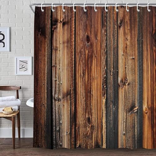 3D Duschvorhang Antischimmel 180x180 cm Holzbrett Duschvorhang Landhausstil, Wasserdicht Polyester Stoff Textil Duschvorhänge Waschbar Bad Vorhäng für Badzimmer mit 12 Haken f-1194 3D Duschvorhang Antischimmel 180x180 cm Holzbrett Duschvorhang Landhausstil, Wasserdicht Polyester Stoff Textil Duschvorhänge Waschbar Bad Vorhäng für Badzimmer mit 12 Haken f-1194 von Generic