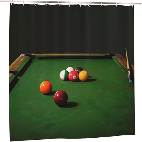 3D Duschvorhang Antischimmel 180x200 cm Billard Duschvorhang Billard, Wasserdicht Polyester Stoff Textil Duschvorhänge Waschbar Bad Vorhäng für Badzimmer mit 12 Haken f-4884 3D Duschvorhang Antischimmel 180x200 cm Billard Duschvorhang Billard, Wasserdicht Polyester Stoff Textil Duschvorhänge Waschbar Bad Vorhäng für Badzimmer mit 12 Haken f-4884 von Generic