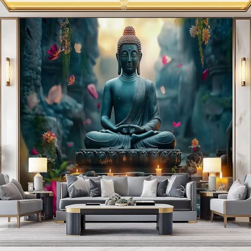 3D Fototapete 400 X 280 Cm Zen-Stil Vlies Tapete – Buddha-Statue Kerzenlicht Blumenmoderne Wandtapete Mit 3D Effekt Für Wohnzimmer, Schlafzimmer, Kinderzimmer Wandbild Wanddeko 3D Fototapete 400 X 280 Cm Zen-Stil Vlies Tapete – Buddha-Statue Kerzenlicht Blumenmoderne Wandtapete Mit 3D Effekt Für Wohnzimmer, Schlafzimmer, Kinderzimmer Wandbild Wanddeko von Generic