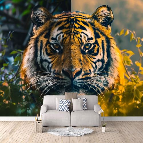 3D Fototapete Tiger 400x280 cm 3D Wandbild Tapete, Modern Vlies Motivtapeten, Wald Groß Foto Tapete, Schlafzimmer Wohnzimmer Büro Wandtapete Deko. 3D Fototapete Tiger 400x280 cm 3D Wandbild Tapete, Modern Vlies Motivtapeten, Wald Groß Foto Tapete, Schlafzimmer Wohnzimmer Büro Wandtapete Deko. von Generic