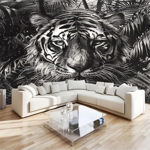 3D Fototapete Tiger -Wanddeko, Wandbild, Wandtapete - Hochwertige Wanddekoration - 150 x 105 cm Vlies Tapete Wohnzimmer Schlafzimmer von Generic