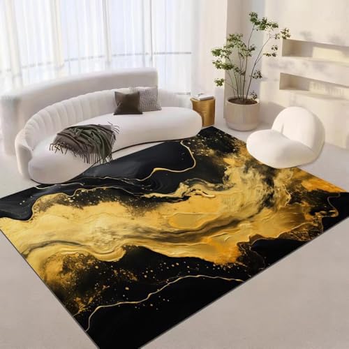 3D Gedruckter Teppich Abstrakte Marmorstruktur Wohnzimmer Schlafzimmer Anti Rutsch Carpet Kinder Mädchen Jungen Zimmer Spielen Krabbeln Fußmatten 120 X 160 cm -345372591521 von Generic