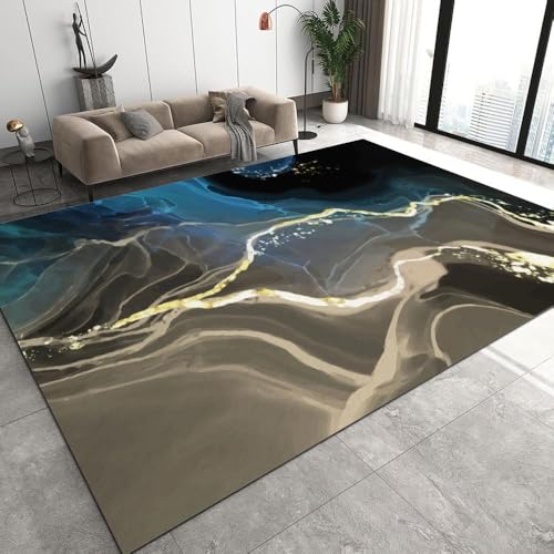 3D Gedruckter Teppich Abstrakte Marmorstruktur Wohnzimmer Schlafzimmer Anti Rutsch Carpet Kinder Mädchen Jungen Zimmer Spielen Krabbeln Fußmatten 180 X 280 cm - Leicht Zu Reinigen -10106223679 von Generic