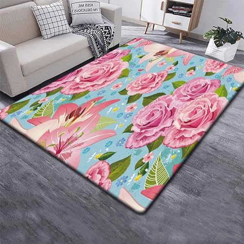 3D Gedruckter Teppich Rosenblüte Pflanzen Wohnzimmer Schlafzimmer Anti Rutsch Carpet Kinder Mädchen Jungen Zimmer Spielen Krabbeln Fußmatten 140 X 200 cm -67123610592 3D Gedruckter Teppich Rosenblüte Pflanzen Wohnzimmer Schlafzimmer Anti Rutsch Carpet Kinder Mädchen Jungen Zimmer Spielen Krabbeln Fußmatten 140 X 200 cm -67123610592 von Generic